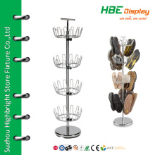 Adjustable rotating metal shoe racks